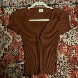 NWOT Abercrombie & Fitch Corset Sweater Top